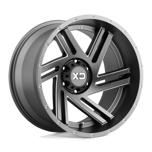 KMC XD835 Swipe Satin Gray Milled Wheels