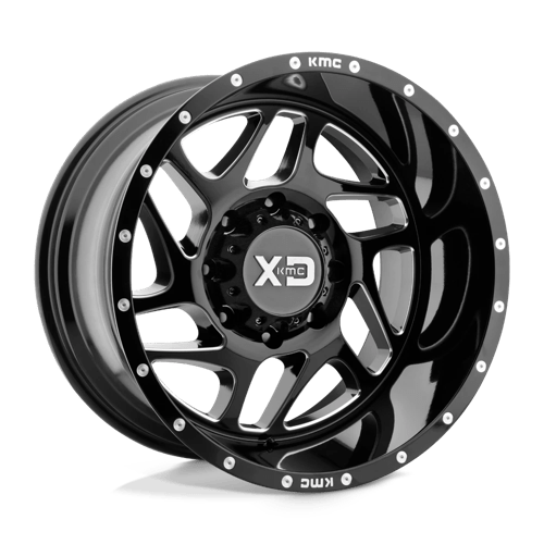 KMC XD836 Fury Gloss Black Milled Wheels