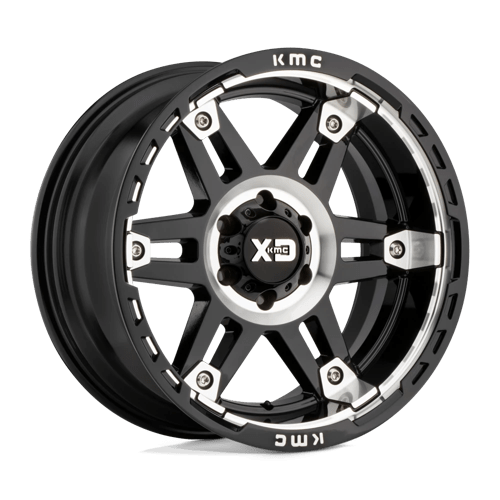 KMC XD840 Spy II Gloss Black Machined Wheels