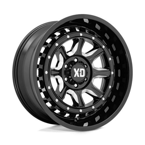 KMC XD866 Outlander Gloss Black Milled Wheels