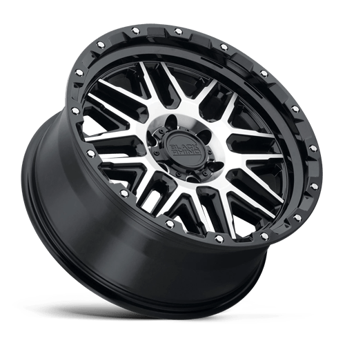 Black Rhino Alamo Gloss Black With Machined Face & Stainless Bolts Wheels