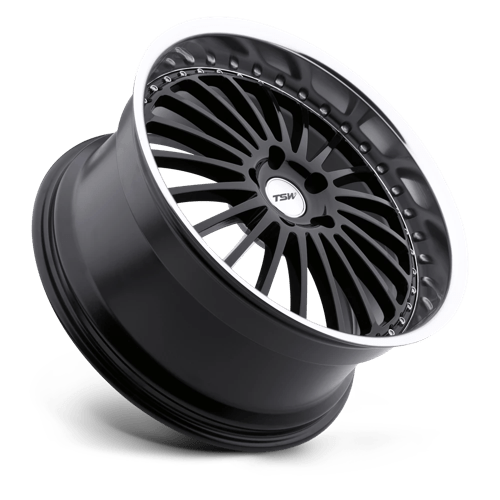 Tsw Retro Rims TSW Silverstone Gloss Black With Mirror Cut Lip Wheels – Murrieta ...