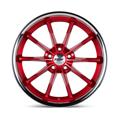 TSW Sweep Candy Red With Stainless Lip Wheels