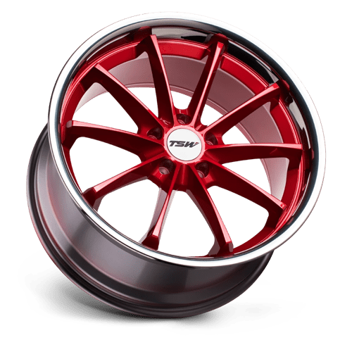 TSW Sweep Candy Red With Stainless Lip Wheels