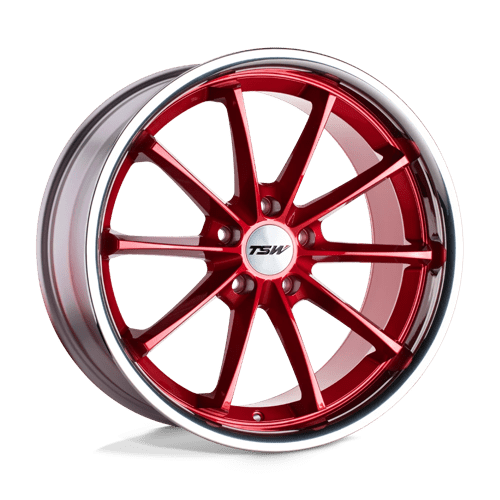 TSW Sweep Candy Red With Stainless Lip Wheels