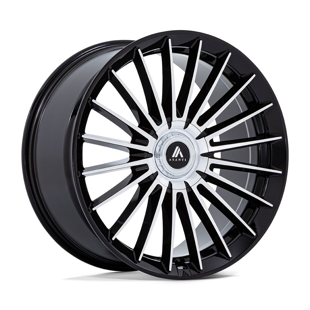 Asanti AB048 Viceroy Gloss Black with Machined Face Wheels, Cast Aluminum