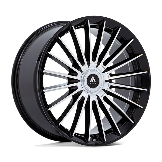 Asanti AB048 Viceroy Gloss Black with Machined Face Wheels, Cast Aluminum