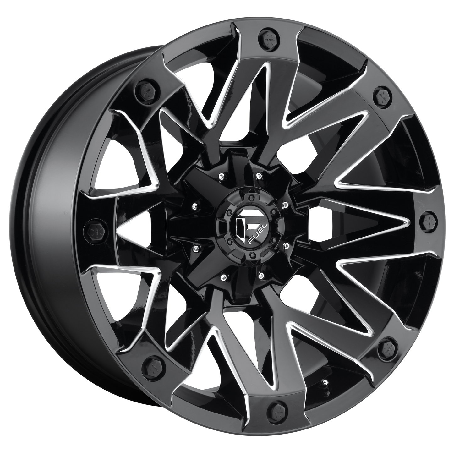 Fuel D555 Ambush Gloss Black Milled 1-Piece Wheels