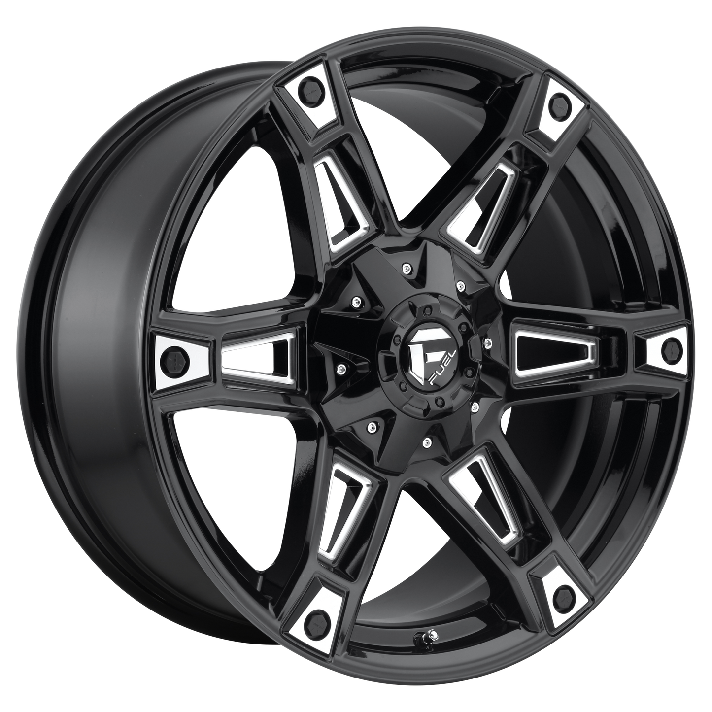 Fuel D622 Dakar Gloss Black Milled 1-Piece Wheels