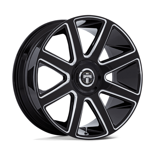 DUB DC273 Pull Gloss Black Milled Wheels, Cast Aluminum