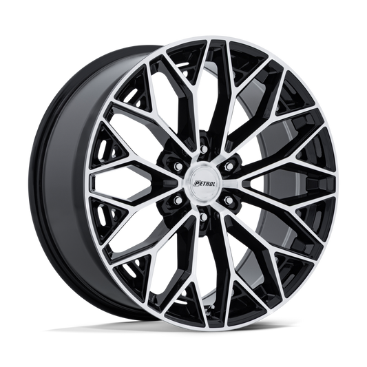 Petrol PE006 P5E Gloss Black with Machined Face Wheels, Cast Aluminum