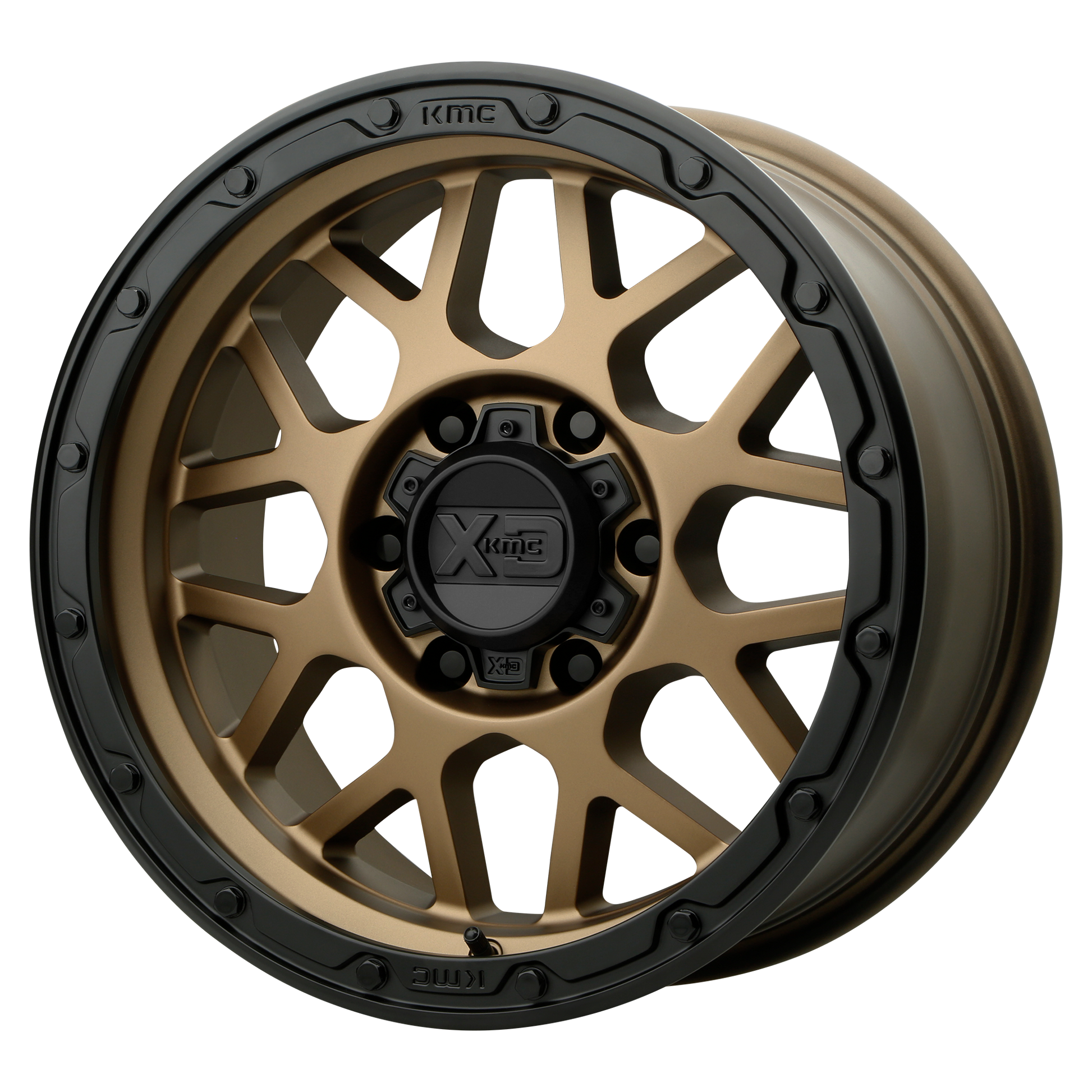 KMC XD135 Grenade Or Matte Bronze Matte Black Lip Wheels