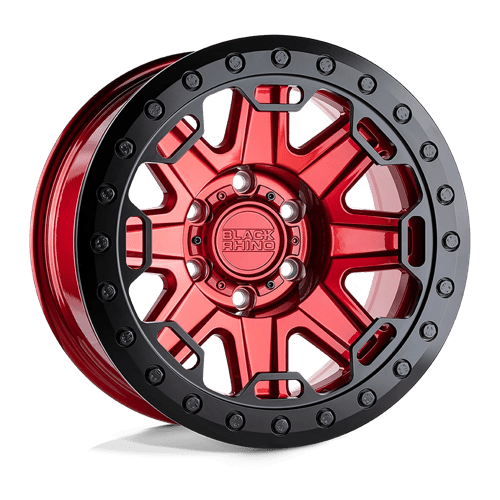 Black Rhino Rift Beadlock Candy Red With Black Ring Wheels