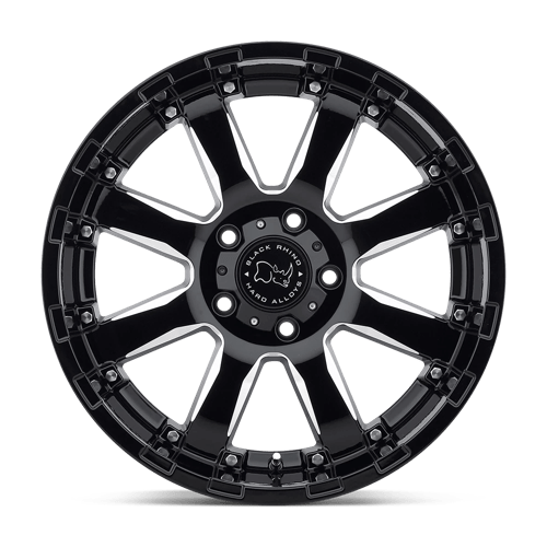 Black Rhino Sierra Gloss Black With Milled Spoke Wheels