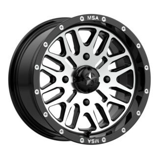 14 15 msa brute m38 black machined wheels