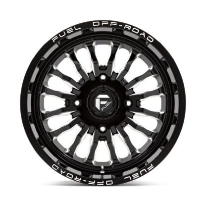 fuel arc d821 black milled wheels face