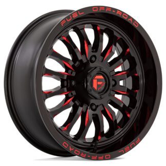 fuel arc d822 red milled wheels