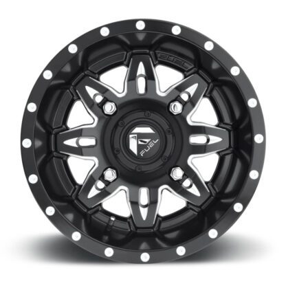 fuel lethal d567 black milled wheels face