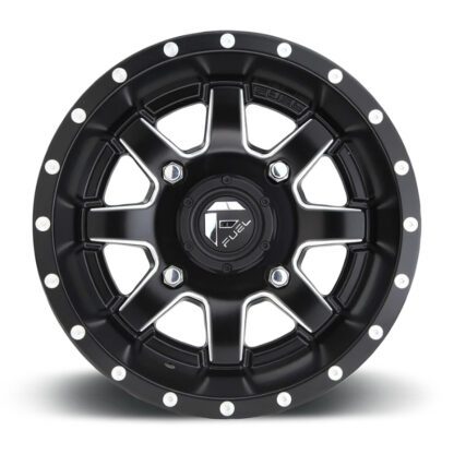 fuel maverick d538 black milled wheels face