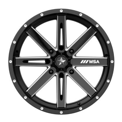 msa boxer m41 black milled wheels face