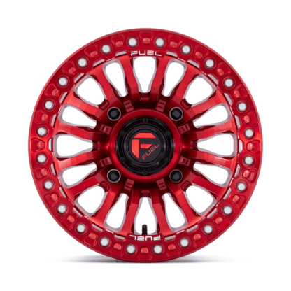 fuel rincon fv125 candy red beadlock wheels face