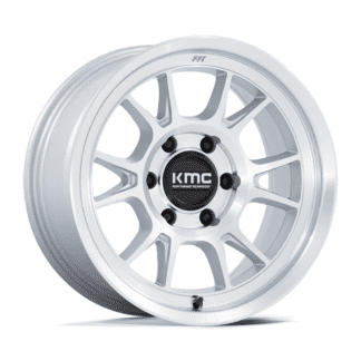 kmc range km729 gloss silver with machined face rims