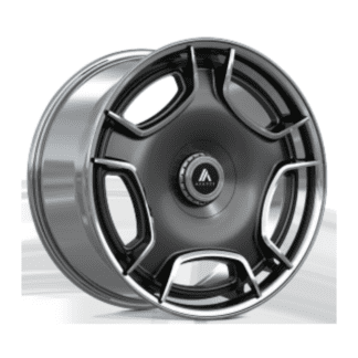 asanti larimar ac401 gunmetal polished chrome wheels