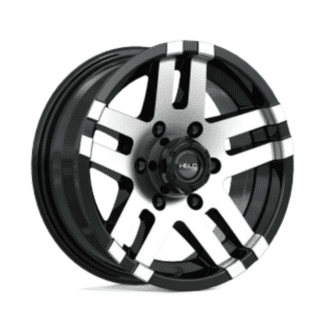 helo he1821 gloss black machined wheels cast 1 piece